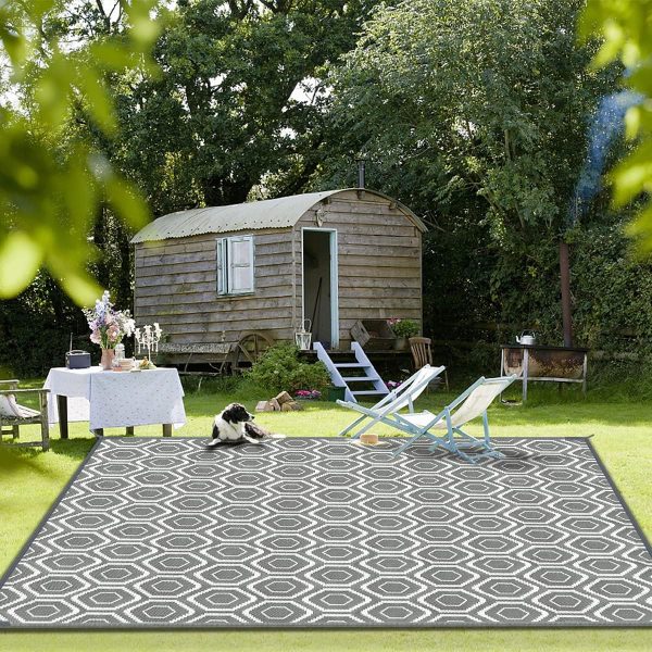 Outdoor Camping Rugs, Rug Patios Clearance Plastic Straw Rug Weatherproof Reversible Mats, Large Floor Mat for Outdoors, RV, Patio, Backyard, Deck, Picnic, Beach, Trailer, Camping - Image 8