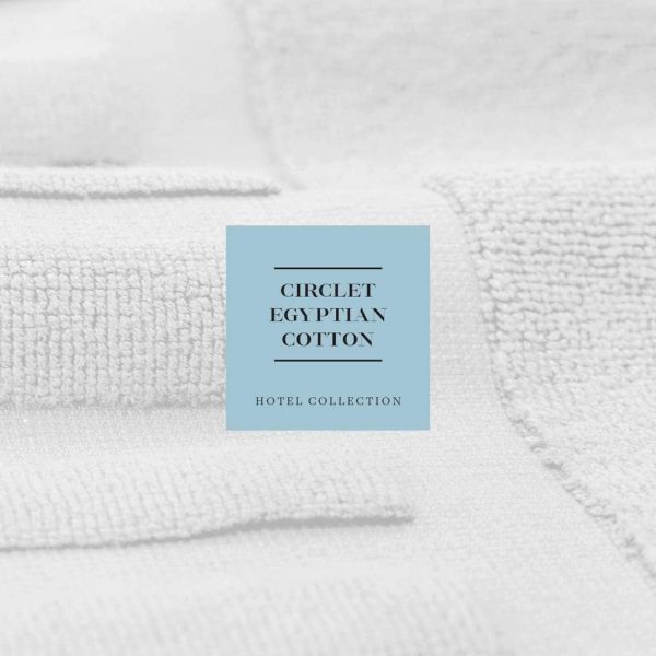 White Classic Luxury Bath Mat Floor Towel Set - Absorbent Cotton Hotel Spa Shower/Bathtub Mats [Not a Bathroom Rug] 22"x34" | 2 Pack | White - Image 5